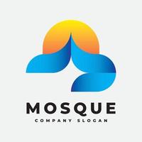 mosquée - logo islamique vecteur