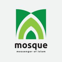 mosquée - logo du centre d'éducation islamique vecteur