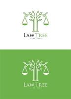 modèle de conception de logo d'arbre de loi vecteur