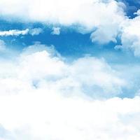 concept artistique de nuage de ciel bleu vecteur