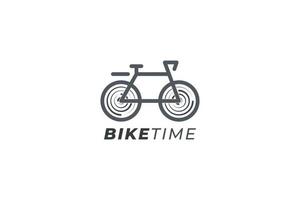 logo de vélo d'art en ligne simple et minimal pour les entreprises vecteur