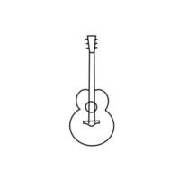 instrument de musique guitare doodle de ligne organique dessiné à la main vecteur