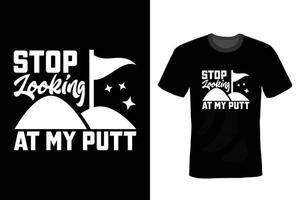 conception de t-shirt de golf, typographie, vintage vecteur