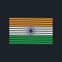 brosse de drapeau de l'inde. drapeau national vecteur