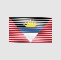 pinceau drapeau antigua et barbuda. drapeau national vecteur