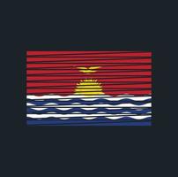 pinceau drapeau kiribati. drapeau national vecteur