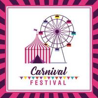 affiche du festival du cirque et du carnaval vecteur