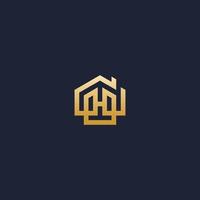 h maison logo vecteur icône ligne illustration