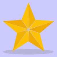 étoile d'or. l'icône étoile vectorielle est réalisée dans un style plat. vecteur