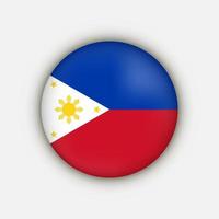 pays philippines. drapeau philippin. illustration vectorielle. vecteur