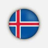 pays islande. drapeau islandais. illustration vectorielle. vecteur