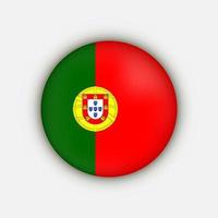 pays portugal. drapeau portugais. illustration vectorielle. vecteur