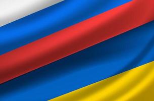 drapeaux de l'ukraine et de la russie. fond de vecteur avec des drapeaux