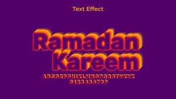 effet de texte ramadan kareem eps premium vecteur