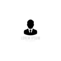 silhouettes d'homme d'affaires, icône vectorielle. vecteur