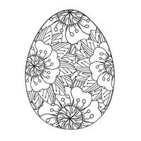 coloriage oeuf de pâques coloriage lapin de pâques vecteur