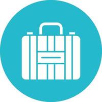 icône de fond de cercle de glyphe de bagages vecteur