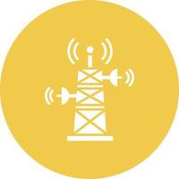 icône de fond de cercle de glyphe de tour de signal vecteur