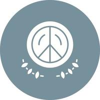 icône de fond de cercle de glyphe de paix vecteur
