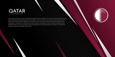 conception de fond abstrait géométrique marron et noir. conception de modèle de jour de l'indépendance du qatar. vecteur