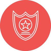 icône de fond de cercle de ligne d'insigne de shérif vecteur