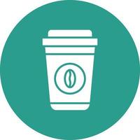 icône de fond de cercle de ligne de café à emporter vecteur