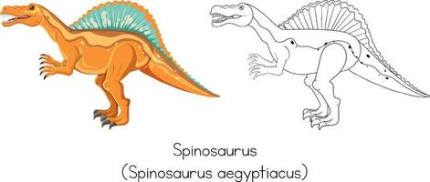 croquis de dinosaure de spinosaurus vecteur