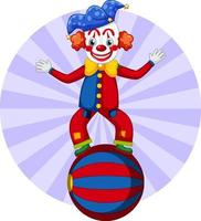 clown mignon jouant avec ballon vecteur