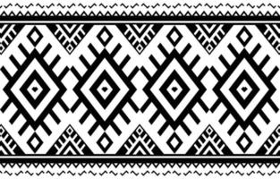 conception de motif géométrique ethnique abstrait noir et blanc pour le fond ou le papier peint. illustration vectorielle de tissu motif vecteur