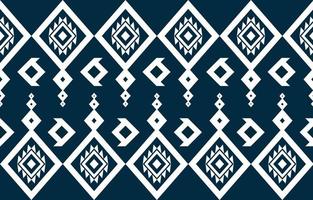 conception de motif géométrique ethnique américain abstrait bleu et blanc pour le fond ou le papier peint. illustration vectorielle de tissu modèle vecteur