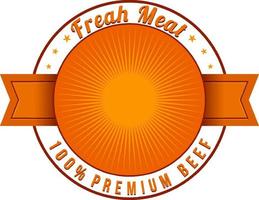 modèle de logo de boeuf premium viande fraîche vecteur