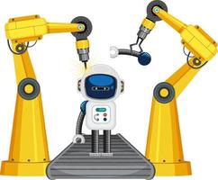 concept de l'industrie de l'automatisation du robot vecteur