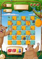 conception de jeux avec des ours dans la conception de la forêt vecteur