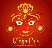 joyeux jour de l'événement durga puja vecteur