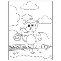 coloriages d'animaux mignons pour les enfants vecteur