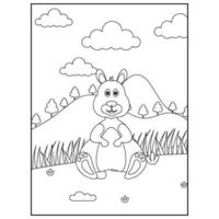 coloriages d'animaux mignons pour les enfants vecteur