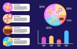 collection d'éléments infographiques nft vecteur