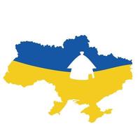 ukraine carte silhouette notre maison et maison vecteur