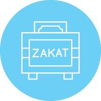 icône inversée de ligne de cercle multicolore zakat
