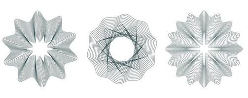 futur ensemble de lignes de morphing. arrière-plans vectoriels abstraits sertis de guilloché. illustration vectorielle vecteur