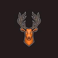 illustration de visage de tête de cerf cerf buck pour le vecteur de conception de logo esports