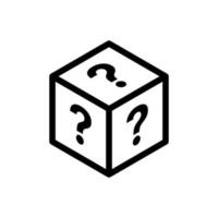 boîte de butin aléatoire mystère de l'icône de vecteur de jeu