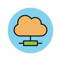 concepts d'hébergement cloud vecteur