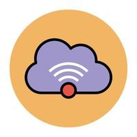 notions de wifi en nuage vecteur