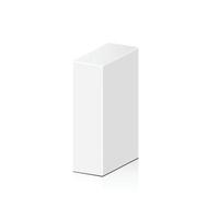 boîte d'emballage en carton de produit blanc. illustration isolé sur fond blanc. modèle de maquette prêt pour votre conception. vecteur eps10