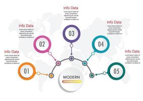 modèle d'options de numéro d'infographie abstraite. illustration vectorielle. peut être utilisé pour la mise en page du flux de travail, le diagramme, les options d'étape commerciale, la bannière, la conception Web. visualisation des données d'entreprise. diagramme de processus. vecteur