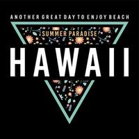 badge triangle triangle hawaii summer paradise vecteur