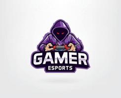 création de logo de joueur esports vecteur