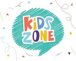 modèle de bannière de zone pour enfants vecteur