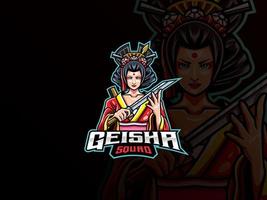 logo esport geisha vecteur